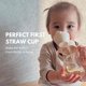 thumbnail image 2 of Vaso antiderrames con tapa abatible GROSMIMI, PPSU, libre de BPA, 10 oz, pajilla etapa 2 para niños pequeños (Oso), 2 of 8