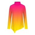 thumbnail image 4 of AXXD Womens Shirts Casual Basic Summer 2024 Temperament Solid Color Long Sleeved Round Neck Irregular Long Sleeved T-shirt, 4 of 5