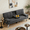 Dark Grey01, variant on Gewnee 65.35 inch PU Foldable Sofa Bed,Adjustable Recliner Angle with 2 Cup Holders,Suitable for Living Room、Guest Room、Office(Black)