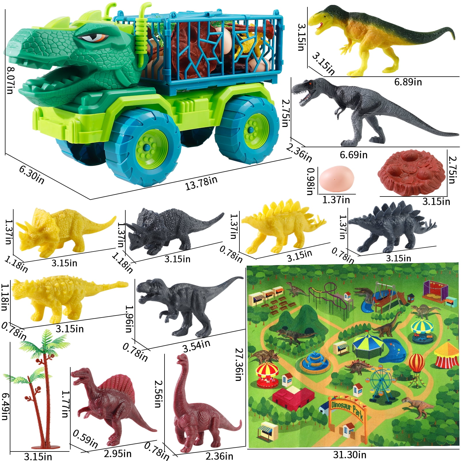 Dinosaur Truck Toys for Kids 3-6 Years, Tyrannosaurus Transport