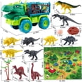 thumbnail image 7 of Dinosaur Truck Toys for Kids 3-6 Years, Tyrannosaurus Transport Car Carrier Truck with 10 Dino Figures, Activity Play Mat, Dinosaur Eggs, Capture Jurassic Dinosaur Play Set for Boys and Girls, 7 of 7