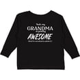 thumbnail image 3 of Inktastic Yeah My Grandma is Pretty Awesome Boys or Girls Long Sleeve Toddler T-Shirt, 3 of 5
