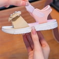 thumbnail image 7 of Girls Bow Rhinestone Sandals Non-Slip Kids Little Kid Adjustable Summer Open Toe Sandals Pink,Size 8, 7 of 7