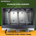 thumbnail image 4 of Martin MGP-23 Tabletop Propane Griddle - 3 Burners, 22 Inch Wide Portable Flat Top Grill with Rear Grease Trap; Gas Plancha for Outdoor Cooking, Camping Kitchen, BBQ, Tailgating, 4 of 8