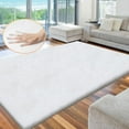 thumbnail image 2 of ORINOVA White Fluffy Living Room Rugs 6x9 Area Rug Washable Shag Rugs For Bedroom Faux Rabbit Fur Nursery Rug Rectangle Rug, 2 of 9