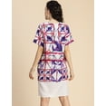 thumbnail image 4 of Moomaya Round Neck Short Sleeve Printed Rayon Dress - Women's Casual Dress, 4 of 9