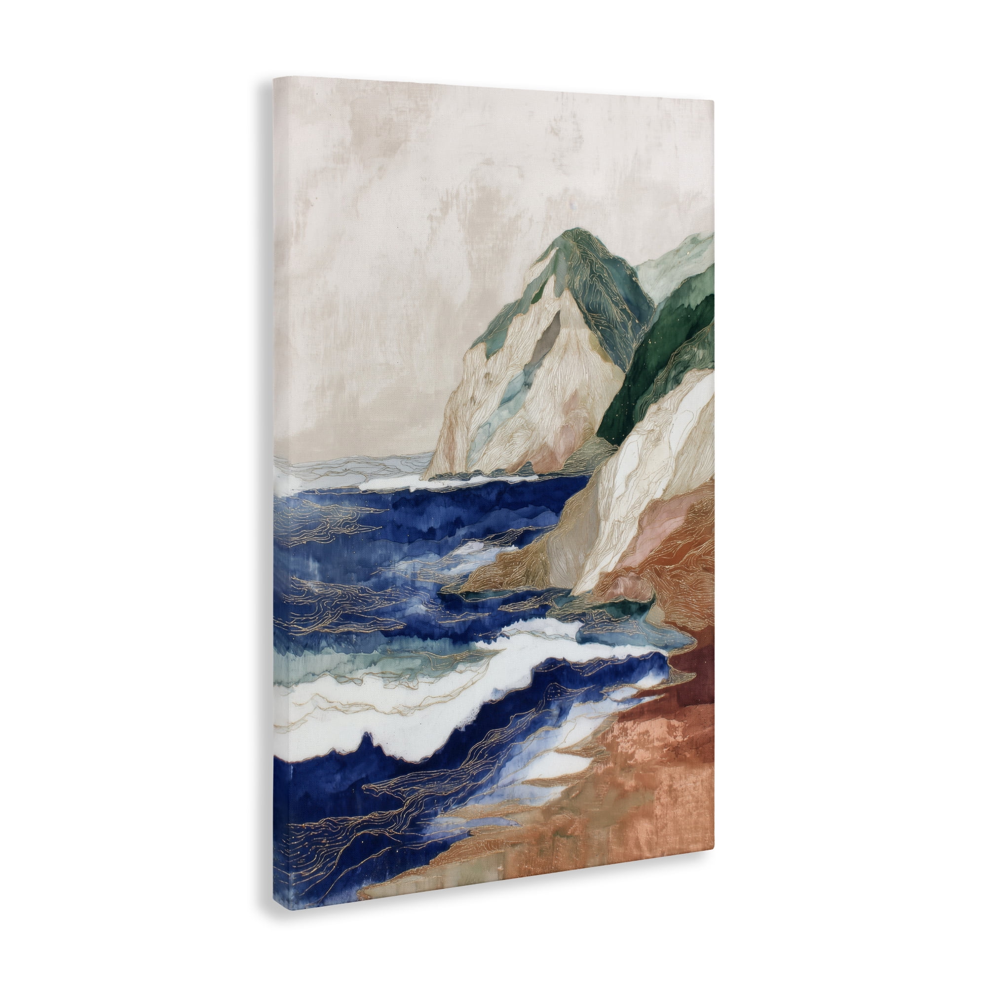 Stupell Industries Cliff Next To The Sea Canvas Wall Art, design by Chromatic Storm Studio