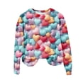thumbnail image 4 of VALMASS Valentine's Day Plus Size Heart Print Sweatshirts Casual Long Sleeve Tops Loose Cozy Oversized Crewneck Sweatshirts (4XL, Multicolor), 4 of 5