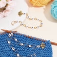 thumbnail image 5 of 2pcs 2 style Bee Charm Knitting Row Counter Chains Alloy Acrylic Brass 0-9 Numbered Stitch Marker for Tracking Project Progress Golden 19.4cm 25.6cm, 5 of 7