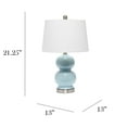 thumbnail image 3 of Lalia Home LHT-4003-LT Dual Orb Table Lamp with Fabric Shade, Light Blue, 3 of 6