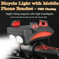 thumbnail image 4 of TUWABEI USB Rechargeable Bike Phone Mount LED Bike Headlight Rainproof Cycling Front Lamp Fits All Bicycles Power Bank and Phone Holder, 4 of 5