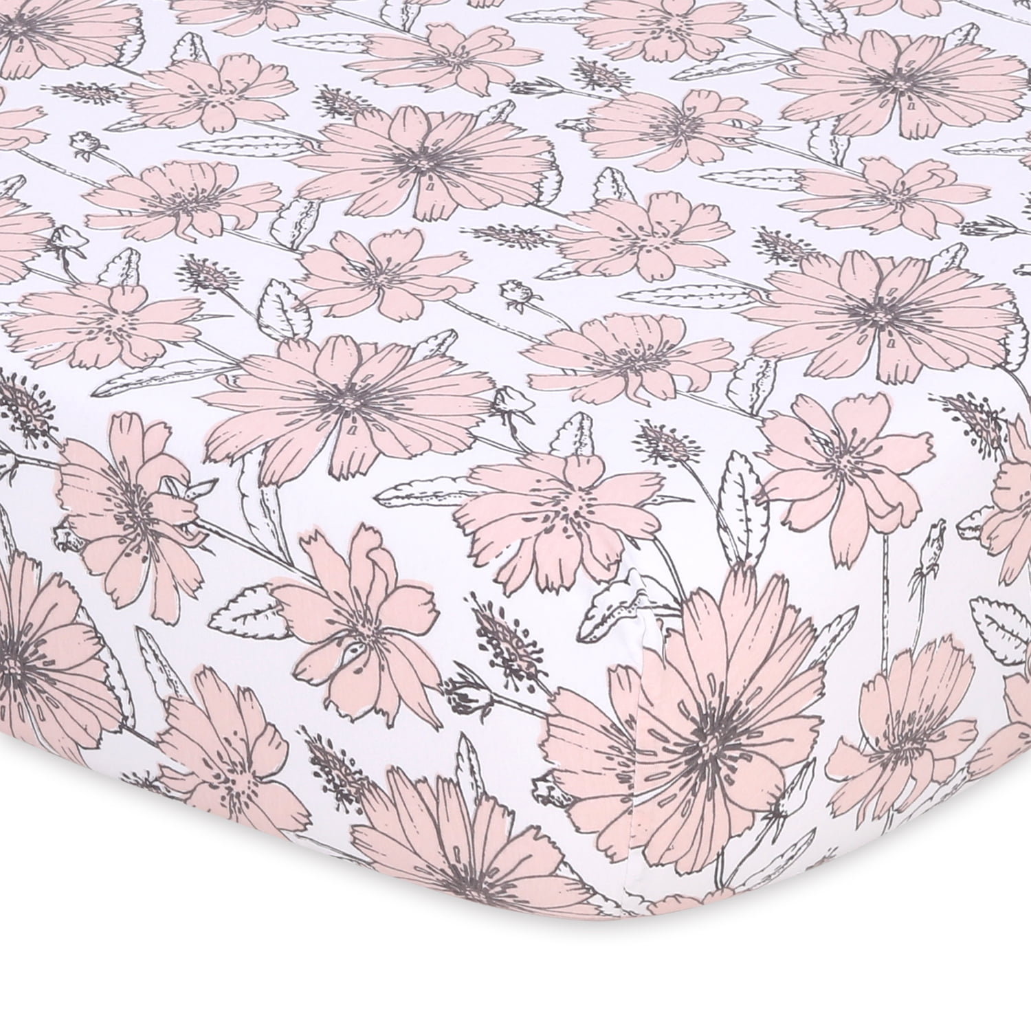 The Peanutshell Cottage Floral Organic Cotton Jersey 4 Pack Fitted Crib Sheets