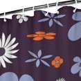 thumbnail image 3 of Darkpurple Daisy Flower Orange Petals Pattern Shower Curtain 36"x72" ,Bathroom Decorative Shower Curtains Set with 12 Hooks,Modern Waterproof Washable Shower Curtain, 3 of 6