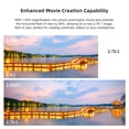 thumbnail image 3 of Para la lente de película anamórfica de teléfono móvil 1.55x de deformación de la lente del teléfono del teléfono con clips de lente universal llleva reemplazo de la bolsa, 3 of 7
