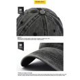 thumbnail image 4 of Gorra de béisbol lavada vintage unisex Gorra de béisbol ajustable de sarga Gorras de béisbol lavadas de algodón vintage No estructurado bajo(Azul marino)(), 4 of 5