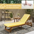 thumbnail image 4 of Chaise Lounge Cushions for Outdoor Furniture, Waterproof 72 x 21Inch Patio Lounge Cushion with Ties, 3 inch Thicks Patio Lounge Chair Cushion Replacement（yellow white,2pcs), 4 of 6