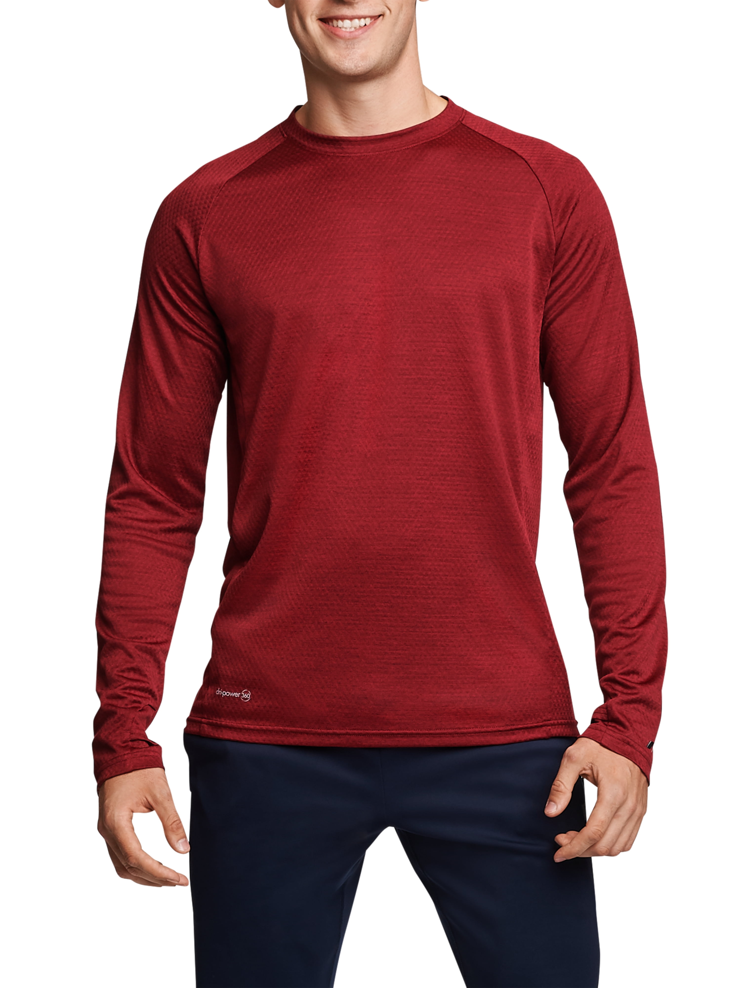 Russell Men's and Big Men's Long Sleeve Performance Tee, up to Size 5XL ...