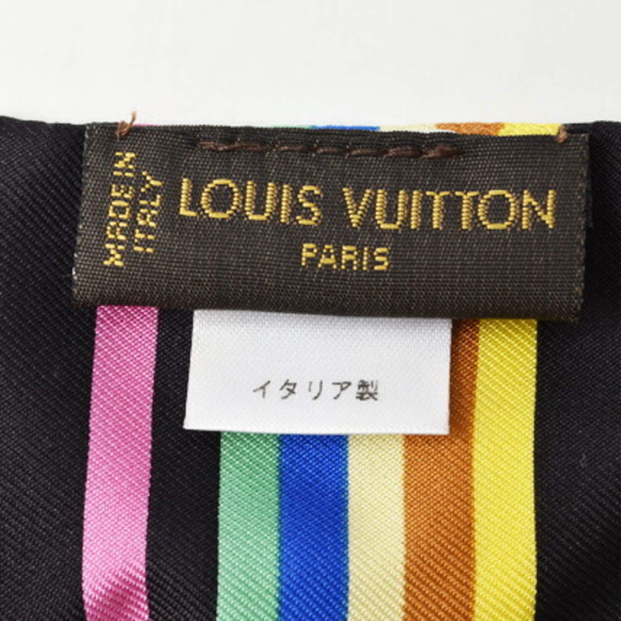 Afar Vintage Pre-owned LOUIS VUITTON Multicolor Monogram Twilly Scarf
