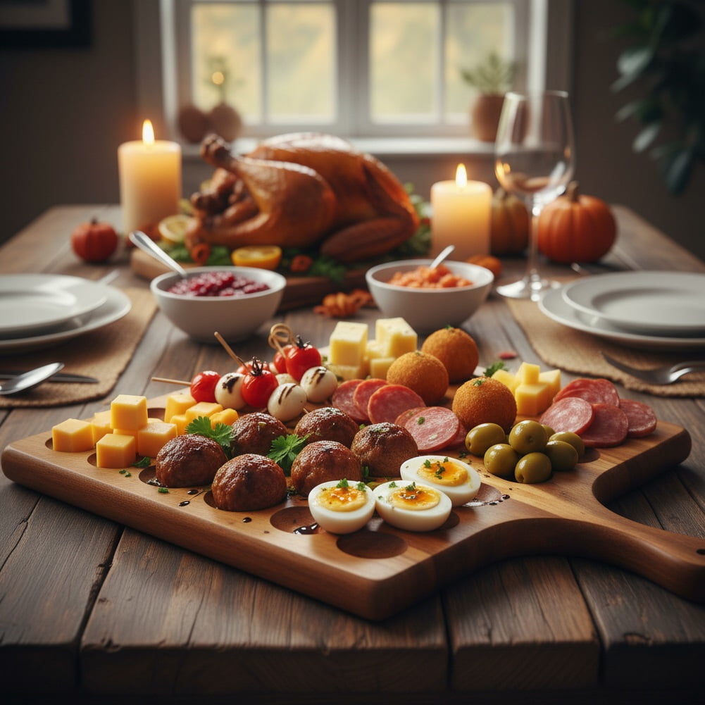 Wooden Deviled Egg Platter, Eggs Tray, Container Holder Craft Wood on Table, Plate for Breakfast, Reversible Plates with Handle, Cute Kitchen  Charcuterie Board Countertop Thanksgiving