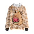 thumbnail image 4 of KUIFORTI Capibala Cute Sweatshirts for Girls 6-7 Skin-Friendly Soft Active Performance Zip Up Hoodies for Girls Fleece-Lined Fall Fashion Outfits Winter Clothes for Outdoor Activities, 4 of 6
