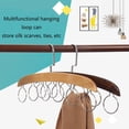 thumbnail image 3 of Wooden Clothes Storage Hanger Belt Scarf Neckties Hangers Ties Organizer for Home Bedroom Dormitory Closet Holder Multifunctional Rack, 3 of 5
