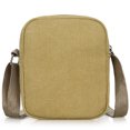thumbnail image 3 of Bolsa cruzado de lona con cremallera retro para hombrecuadrado informal para fiesta (caqui) Likrtyny Para Estrenar, 3 of 6