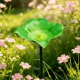 thumbnail image 4 of Flower Shaped Pollinator Waterer Feeder With Metal Stake Outdoor Garden Decor Butterfly Hummingbird Feeder For Yard Backyard Patio Insect Waterer, 4 of 6