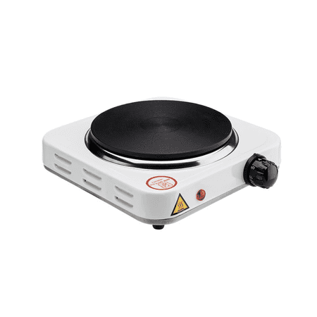 Electric Hot Plate, 1000W Countertop Burner,Cast Iron Single Burner ,Portable Electric Stove, Portable Single Burner for Cooking,Easy to Clean, White.