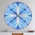 thumbnail image 2 of Designart 'Symmetrical Light Blue Pattern ' Modern wall clock, 2 of 6