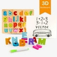 thumbnail image 5 of Darzheoy Wooden Alphabet Learning Puzzle Educational Learning Toys Wood ABC Peg Letters Puzzle Colorful Jigsaw Blocks Board for Toddler Kids Boy Girl, 5 of 5