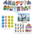 thumbnail image 2 of Zootopia Theme Cartoon style Birthday Decoration Kits，Party Supplies，Including Banner, Balloons, Cake Toppers, Cupcake Toppers，Background Flag., 2 of 6