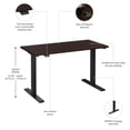 thumbnail image 3 of Scranton & Co Engineered Wood 48W Adjustable Standing Desk in Mocha Cherry, 3 of 7