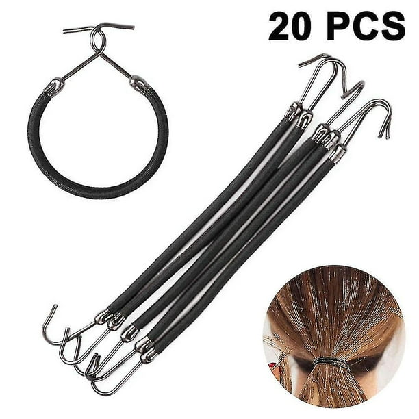 Ganchos para coletas, bandas elásticas para el cabello, para peinar (marrón)