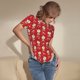 thumbnail image 3 of Fotbe cute Christmas Moose Body de Mujer con Cuello Redondo y Mangas Cortas, Sin Mangas Ajustado, Suave, Cómodo y Básico-Medium, 3 of 7