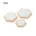 thumbnail image 3 of Qarigey Bandeja de exhibición hexagonal con superficie de terciopelo, textura suave y protección a prueba de arañazos, 3 pack/lote Ropa, zapatos y accesorios Miscelánea Blanco, 3 of 6