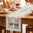 thumbnail image 5 of Table Runner - 72 Inch Long, Happy Easter Kitchen Dining Table Runner Dresser Scarves, Spring Floral Gnomes Eggs Basket Leaf Beige Farmhouse Decor for Coffee Tables Wedding Party Banquet, 5 of 8