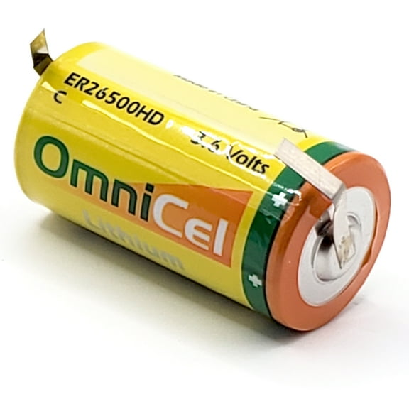 OmniCel ER26500HD 3.6V 6.5Ah Sz C Battery w/ Tabs Utility Telematics