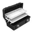 thumbnail image 1 of Caja de herramientas plegable de 3 capas, caja de aparejos de pesca, maletín de transporte doméstico versátil, estuche de almacenamiento de piezas de 49 cm x 275 cm x 22 cm, 1 of 8