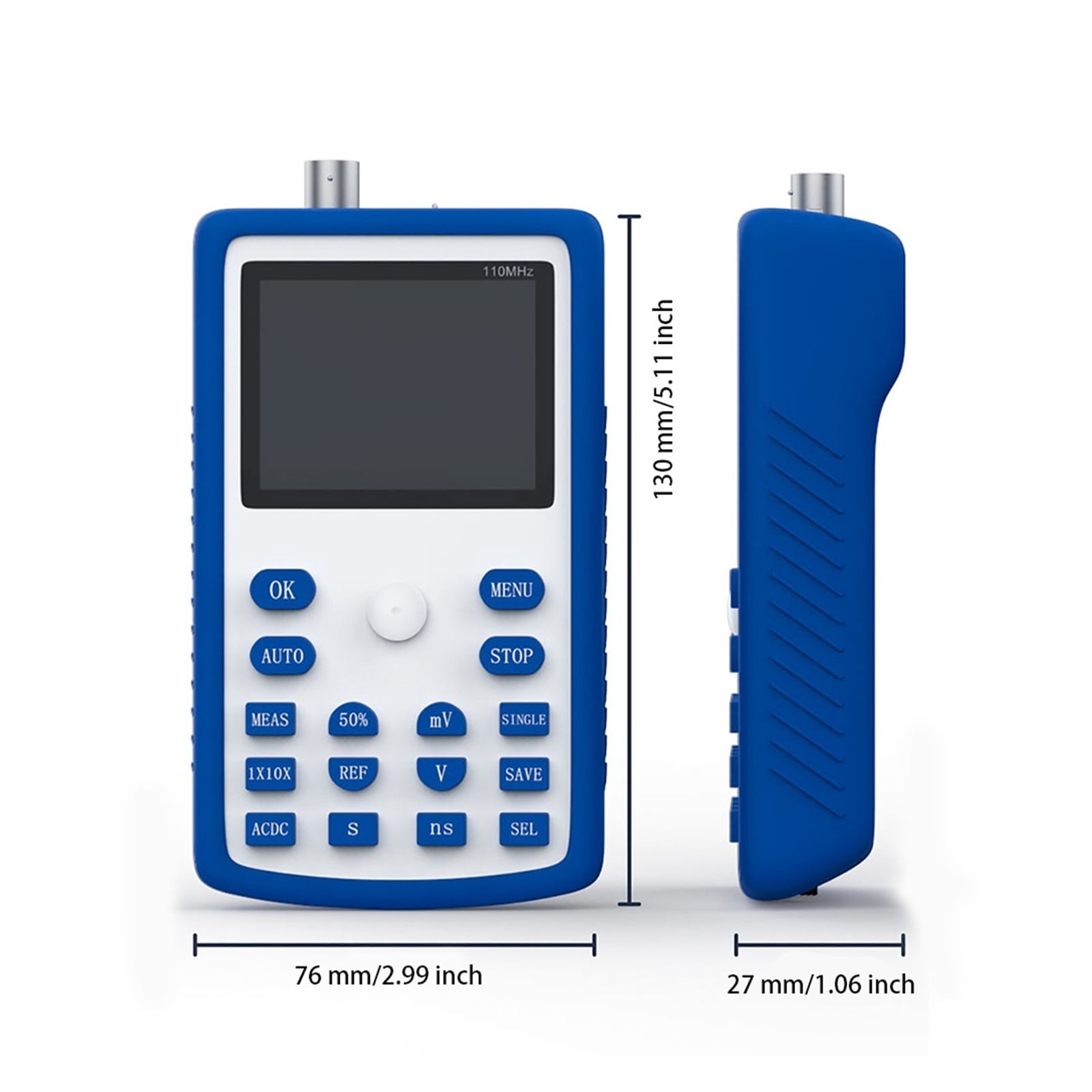Handheld 2 Trigger Modes Oscilloscope 500Msa S Sampling Ratio 110Mhz Analog Bandwidth Square Waves Oscilloscopes ,Professional Designed