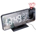 thumbnail image 1 of Reloj despertador con proyección para dormitorio, reloj despertador digital con pantalla LED, radio FM, reloj fuerte con pantalla LED, visualización de temperatura y humedad, 1 of 8