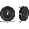 thumbnail image 3 of BUZIFU  2Pcs Gym Pulley Wheel 90mm Pulley Wheel Universal Bearing Pulley Wheel Wearproof Cable Gym Equipment Part Replacement Gym Equipment Part for Gym Fitness Equipment Cable Machine- Black, 3 of 7