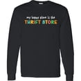 thumbnail image 3 of Inktastic My Happy Place is the Thrift Store Long Sleeve T-Shirt, 3 of 5