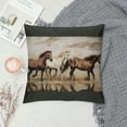 thumbnail image 2 of Orinice Horses Sand Water Graphic Decorative Throw Pillow Cover for Home Couch Living Room Bed Sofa - Printed on Both Sides - 1PC 20x20in, 2 of 5