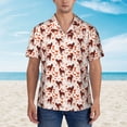 thumbnail image 2 of Balery dog Valentine's day Camisas hawaianas de manga corta para hombre, camisas playeras de corte holgado, camisas de vacaciones con botones,Small, 2 of 7