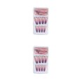 thumbnail image 4 of maskred 1 Set French Tip Press on Nails Gradient Extension Fingernails Tips Removable Fashion Wraps Full Cover DIY Manicure Kit Type 17 2g glue,24Pcs jelly 2Set, 4 of 6