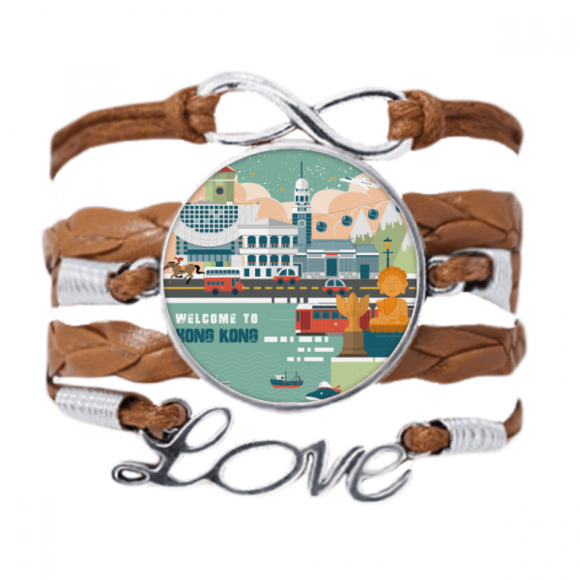 Wellcome to Hong Kong Bracelet Chaîne d'Amour Ornement Bracelet