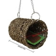 thumbnail image 3 of Kingtowag Hanging Coconut Bird Nest Bed, Warm Braided Parrot Mat Perch for Cage, Natural Wood with Soft Cotton Pad, Cozy Resting Spot for Birds, 3 of 3