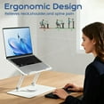 thumbnail image 3 of Couradric Aluminum Laptop Stand – 360° Rotating, Ergonomic Foldable, for 11-17.3",White, 3 of 7
