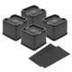 thumbnail image 3 of Elevadores de cama resistentes, elevadores de sofá, elevadores de patas de silla con almohadillas de EVA, elevadores de cama Negro, 3 of 9