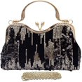 thumbnail image 1 of Bolso Flapper De Los Años 20 Bolso De Mano De Noche Con Cuentas Vintage Bolso Gastby De Los Años 20 Rugiente Para Boda Cóctel Fiesta De Baile Hs, 1 of 5